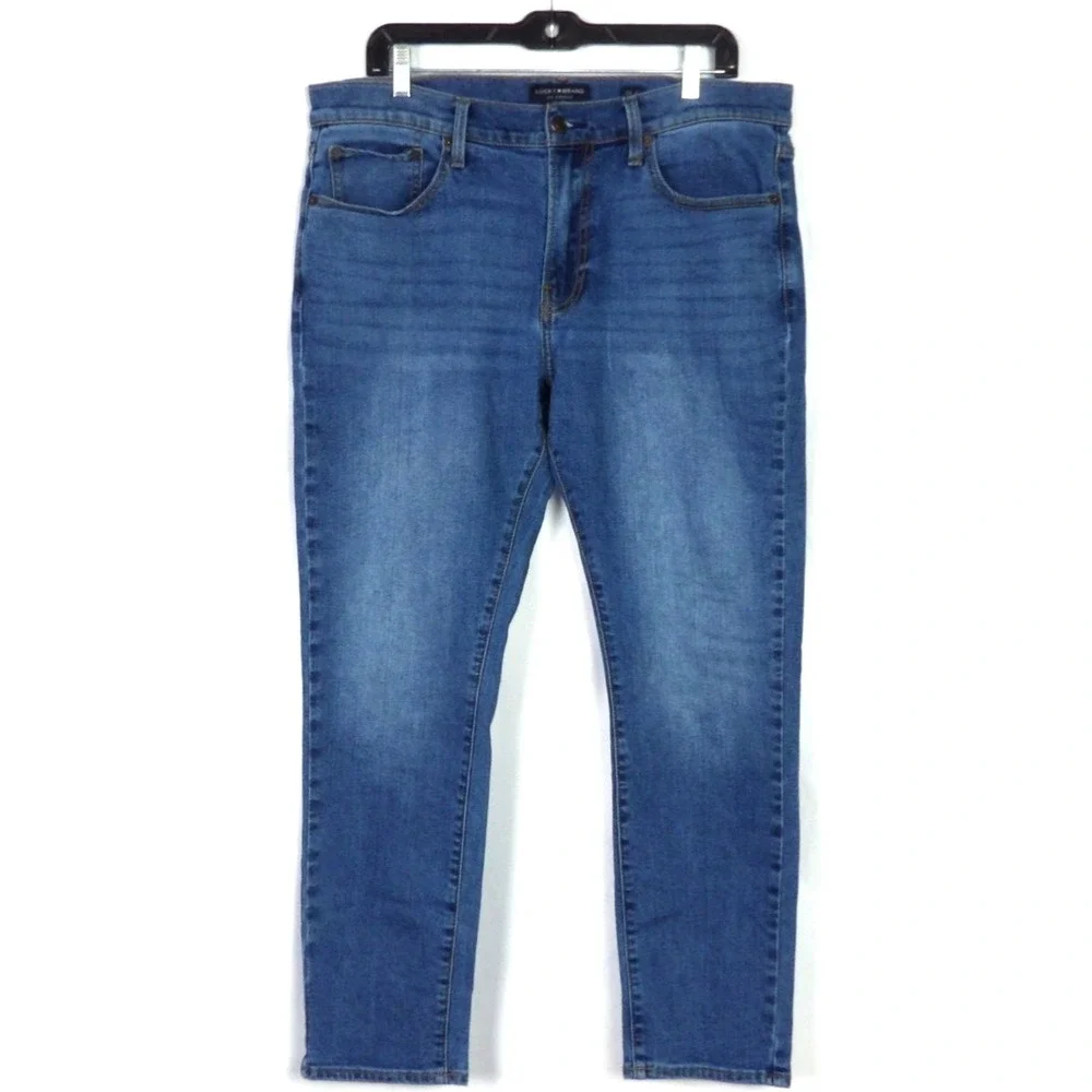Lucky Brand Medium Wash 411 Athletic Tapered Stretch Denim Jeans Men's 33 X 30